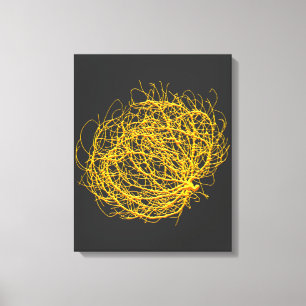 Rolling Golden Tumbleweed Plant Originele Kunst Canvas Afdruk