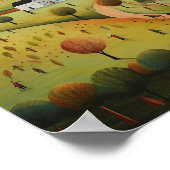 Rolling Hills Amerikaanse volkskunst Poster (Hoek)