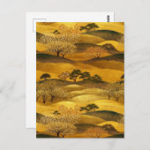 Rolling Hills Landschap Chiyogami Briefkaart (Voorkant / Achterkant)