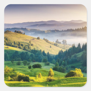 Rolling Hills Schitterend Natuurfoto Vierkante Sticker