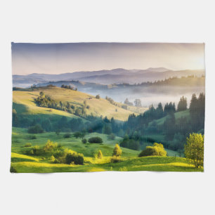 Rolling Hills Schitterende Natuurfoto Theedoek