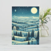 Rolling Hills van de winter Feestdagenkaart (Staand voorkant)