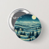 Rolling Hills van de winter Ronde Button 5,7 Cm (Voorkant /achterkant)