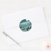 Rolling Hills van de winter Ronde Sticker (Envelop)