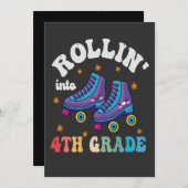Rolling in 4th Grade Terug naar School Roller Scha Kaart (Voorkant / Achterkant)