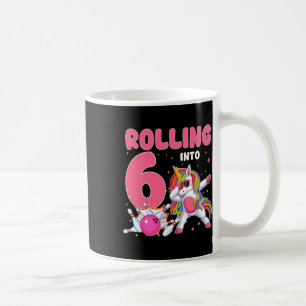 Rolling in 6 6e verjaardag Unicorn Bowling 6 jaar Koffiemok