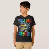 Rolling in de middelbare school monstertruck dinos t-shirt (Voorkant volledig)