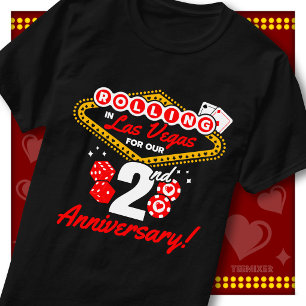 Rolling In Las Vegas 2e verjaardags koppelreis T-shirt