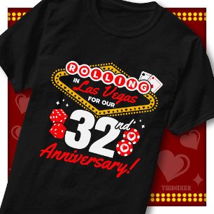 Rolling In Las Vegas 32e verjaardagsreis voor kopp T-shirt