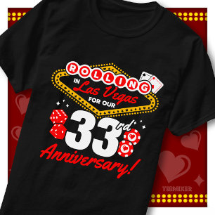 Rolling In Las Vegas 33e Verjaardagsreis Voor Kopp T-shirt