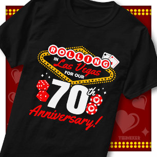 Rolling In Las Vegas 70ste Verjaardags Koppelreis T-shirt