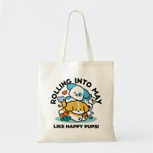 Rolling in mei als Happy Pups - Schattigee lenteho Tote Bag