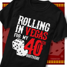 Rolling in Vegas 40ste Verjaardag Dobbelsteen Fees