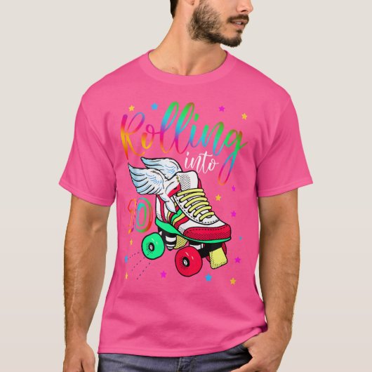 Rolling Into 10 Cool 10Th Birthday Roller Skating T-shirt (Voorkant)