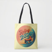 Rolling Into 2026 Retro Skate Tote Draagtas (Voorkant)