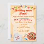 Rolling into, Pizza Playdoh Birthday Kaart (Voorkant)