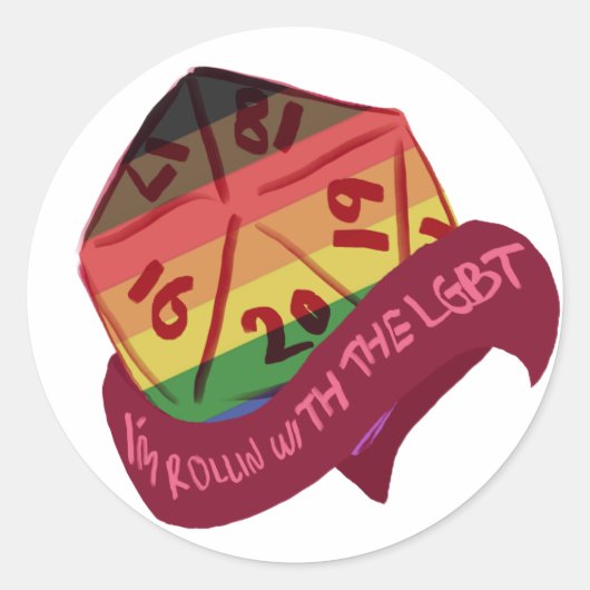 Rolling met de LGBT - DnD sticker (Voorkant)
