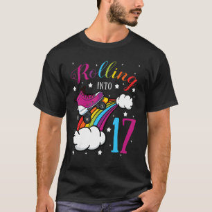 Rolling naar 17-jarige regenboogdag Schaats Roller T-shirt