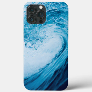 Rolling Ocean Wave in blauwe tinten iPhone 13 Pro Max Hoesje