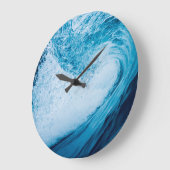 Rolling Ocean Wave in blauwe tinten Grote Klok (Hoek)