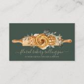 Rolling Pin Bakery Cookies Breads groen goud Visitekaartje (Voorkant)