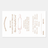 Rolling Pin Bakery Ingredients Allergy Food Label (Voorkant)