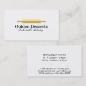 Rolling Pin (goud) | Chef-kok Visitekaartje (Voorkant / Achterkant)