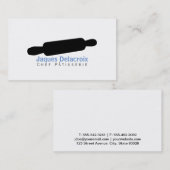 Rolling Pin II (zwart) | Gourmet Chef Visitekaartje (Voorkant / Achterkant)