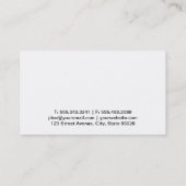 Rolling Pin II (zwart) | Gourmet Chef Visitekaartje (Achterkant)