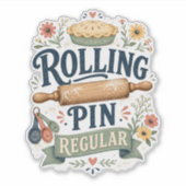 Rolling Pin Regular Cottage Baker Sticker (Voorkant)