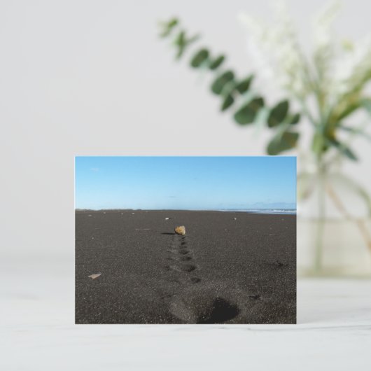 Rolling Stone aan het strand Briefkaart (Staand voorkant)