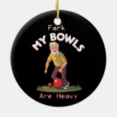 Rolling Struggles: Fark, mijn gazon kommen zijn zw Keramisch Ornament (Achterkant)