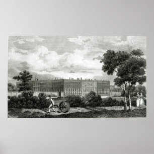 Rolling the Lawns in Hampton Court Palace Poster