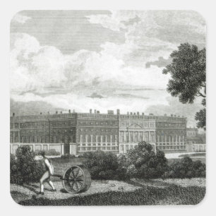 Rolling the Lawns in Hampton Court Palace Vierkante Sticker