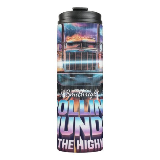 Rolling Thunder op de snelweg Thermosbeker (Voorkant)