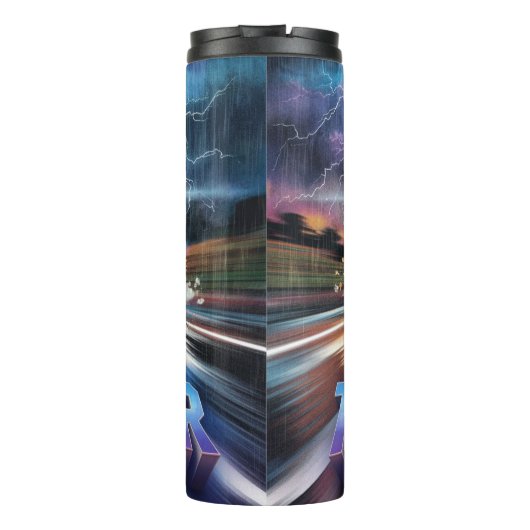 Rolling Thunder op de snelweg Thermosbeker (Achterkant)