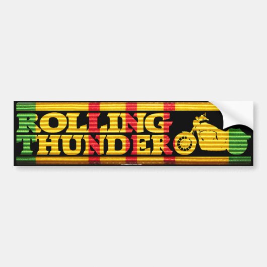 Rolling Thunder Silhouette VSR Ribbon Bumpersticker (Voorkant)
