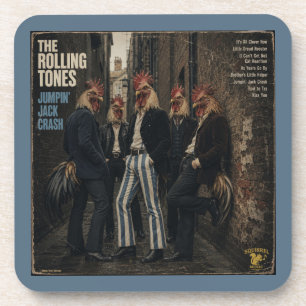 Rolling Tones: een Parodie Bier Onderzetter
