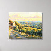 Rolling Vineyard in Toscane Canvas Afdruk (Voorkant)