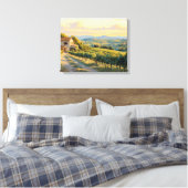 Rolling Vineyard in Toscane Canvas Afdruk (Insitu (Slaapkamer))