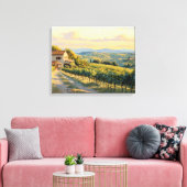 Rolling Vineyard in Toscane Canvas Afdruk (Insitu (Woonkamer))