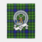 Rollo Clan Badge Tartan Pset Fleece Deken (Voorkant)