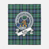 Rollo Clan Badge Tartan Pset Fleece Deken (Voorkant)