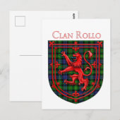 Rollo Tartan Scottish Pset Lion Rampant Briefkaart (Voorkant / Achterkant)