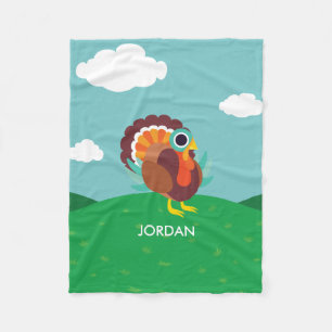 Rollo the Turkey Fleece Deken