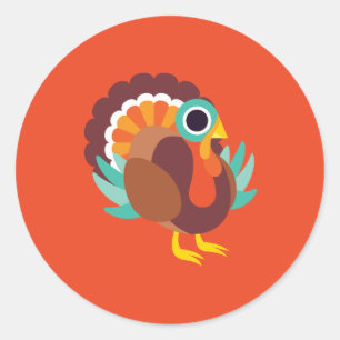 Rollo the Turkey Ronde Sticker