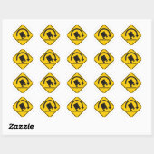 Rollover Hazard Highway Sign Ronde Sticker (Vel)