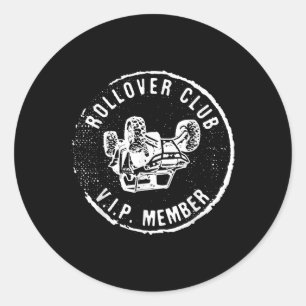 Rollovers Club VIP-lid ATV UTV Lovers Funny Ronde Sticker