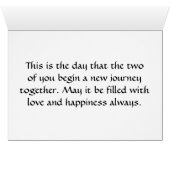 "ROLLS ROYCE WEDDING WISHES" (Binenzijde Horizontaal (Onderkant))