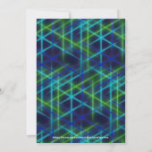 Rollschaatsen Glow Neon Birthday Party Kaart (Achterkant)